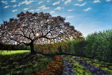 「Mystical Oak」というタイトルの絵画 Hazel Thomsonによって, オリジナルのアートワーク, オイル