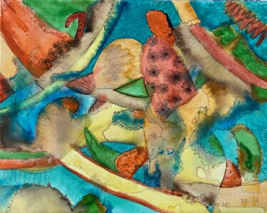 绘画 标题为“Coral Reef” 由Hilary Done, 原创艺术品, 丙烯
