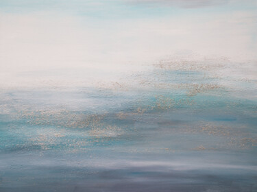 Malarstwo zatytułowany „Seascape 2” autorstwa Hilary Winfield, Oryginalna praca, Akryl Zamontowany na Drewniana rama noszy