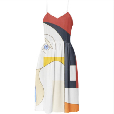 Textielkunst getiteld "Summer dress Anonym…" door Hildegarde Handsaeme, Origineel Kunstwerk, Objecten