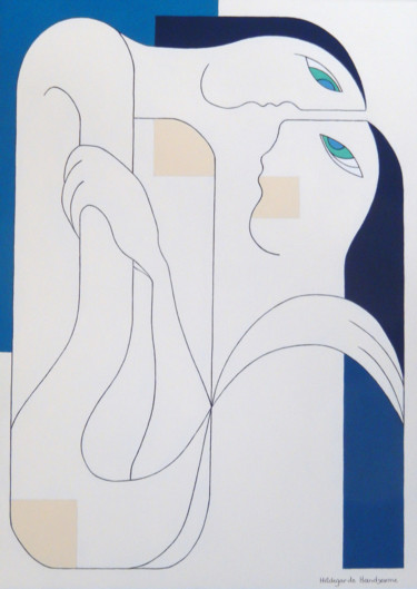 Painting titled "Great Desire" by Hildegarde Handsaeme, Original Artwork, Acrylic