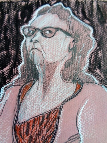 Zeichnungen mit dem Titel "Self Portrait" von Hilary Mullany, Original-Kunstwerk