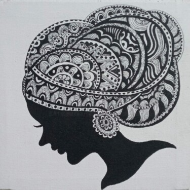 Painting titled "Ethereal Elegance" by Hiran Sumith Fernando, Original Artwork, Ink