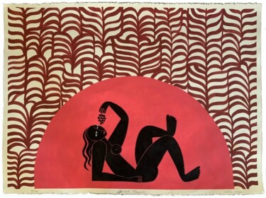 Dessin intitulée "Naked Pleasure" par Hiranya R, Œuvre d'art originale, Acrylique