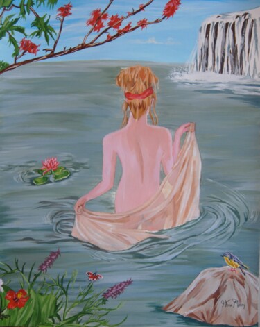 Painting titled "Ultimate paradise" by Hiten Mistry, Original Artwork, Acrylic