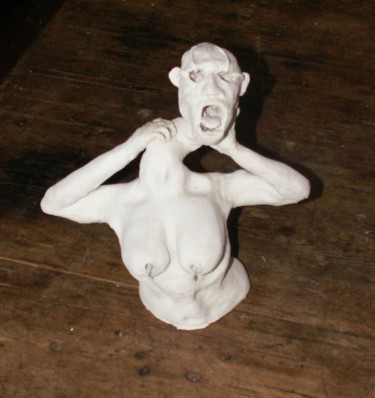 Sculpture intitulée "tête en vrac (vue f…" par Hoedic, Œuvre d'art originale