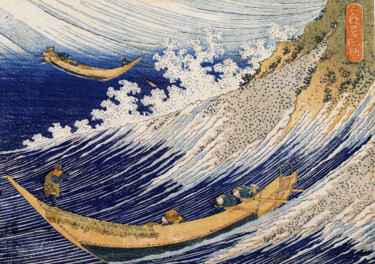 Obrazy i ryciny zatytułowany „Chôshi in Shimôsa P…” autorstwa Hokusai, Oryginalna praca, Drzeworytnictwo
