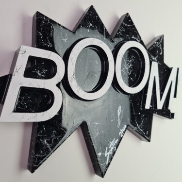 Sculpture titled "Boom" by Santicri, Original Artwork, Acrylic Mounted on Other rigid panel