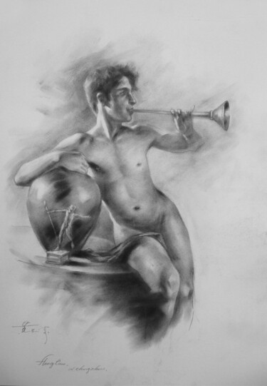 Drawing titled "ORIGINAL DRAWING BO…" by Hongtao Huang, Original Artwork, Charcoal