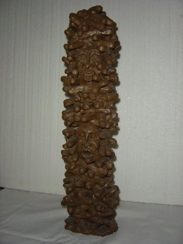 Sculpture titled "Fingers Totem" by Horatiu Bob, Original Artwork