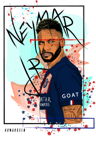 Neymar Brazilian Legend Art  Neymar jr, Neymar, Soccer drawing