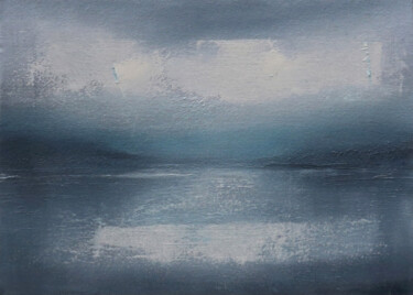 Schilderij getiteld "Nocturne in Winter'…" door Howard Sills, Origineel Kunstwerk, Olie