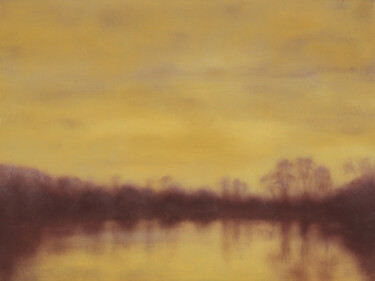 Pintura titulada "Yellow Evening Light" por Howard Sills, Obra de arte original, Oleo
