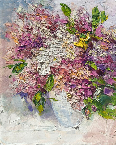Peinture intitulée "Blossoming Delight" par Hrach Baghdasaryan, Œuvre d'art originale, Huile Monté sur Châssis en bois