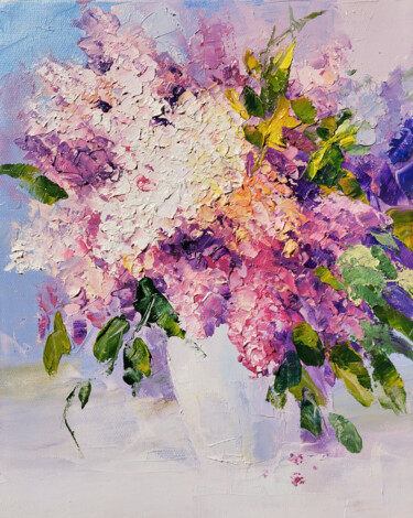 Pintura titulada "Blossoming Delight" por Hrach Baghdasaryan, Obra de arte original, Oleo Montado en Bastidor de camilla de…