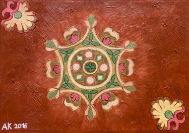 Pittura intitolato "Rose" da Anastasia Kurganova, Opera d'arte originale, Olio