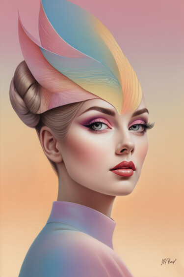 Digital Arts titled "Pastelowa 06" by Hubert Chmiel, Original Artwork, AI generated image