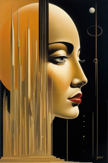 Arts numériques intitulée "Maski 02" par Hubert Chmiel, Œuvre d'art originale, Image générée par l'IA