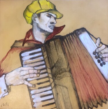 「Bal du souvenir」というタイトルの絵画 Hugo Bartoliによって, オリジナルのアートワーク, オイル