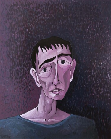 Pintura titulada "Homem sem rumo" por Hugo Castilho, Obra de arte original, Tinta Montado en Bastidor de camilla de madera