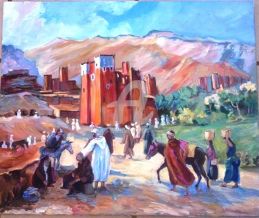 Peinture intitulée "ouarzazate-hugo.jpg" par Hugues Mardelle, Œuvre d'art originale