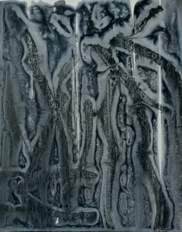 Pittura intitolato "grayscale-3" da Hui Li, Opera d'arte originale, Acrilico Montato su Telaio per barella in legno