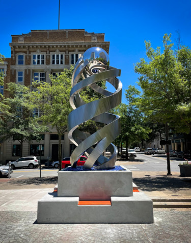Скульптура под названием "Helios" - Hunter Brown, Подлинное произведение искусства, Нержавеющая сталь