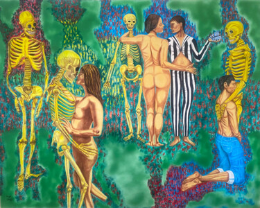 Malerei mit dem Titel "Anatomy of Love" von Hüseyin Ak, Original-Kunstwerk, Öl