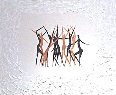 Malerei mit dem Titel "Dancing Ladies" von Ilan Korda, Original-Kunstwerk, Acryl