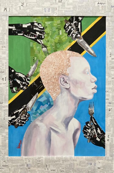 Malarstwo zatytułowany „Tanzania” autorstwa Яна Венедчук, Oryginalna praca, Gwasz Zamontowany na Inny sztywny panel