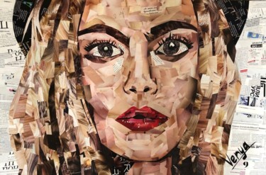 Collages titulada "Cara Delevingne" por Iana Venedchuk, Obra de arte original, Collages
