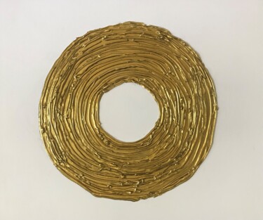 绘画 标题为“Golden Donut” 由Iana Volga, 原创艺术品, 石膏