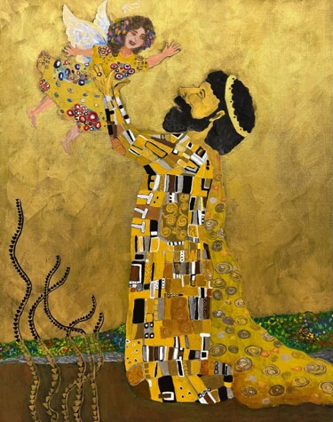 Malerei mit dem Titel "Daddy's Love" von Iana Volga, Original-Kunstwerk, Acryl