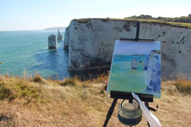 Peinture intitulée "Plein air painting…" par Ibolya Taligas, Œuvre d'art originale, Aquarelle