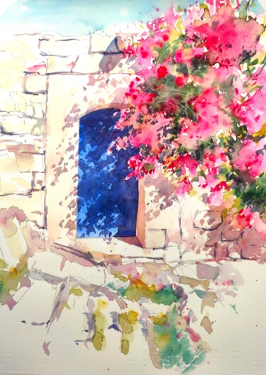 제목이 "Mediterranean Flora…"인 미술작품 Ibolya Taligas로, 원작, 수채화