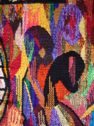 Arte textil titulada "rencontre.jpg" por Ibra Ndiaye, Obra de arte original