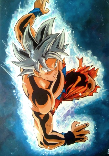 Peinture intitulée "Dragon ball super G…" par Guillaume Troumelen, Œuvre d'art originale, Acrylique