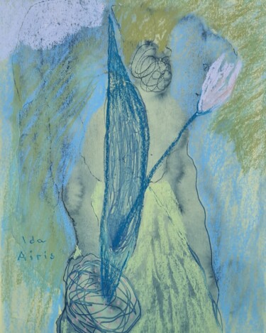 Картина под названием "Fixation on the sub…" - Ida Iris, Подлинное произведение искусства, Акварель