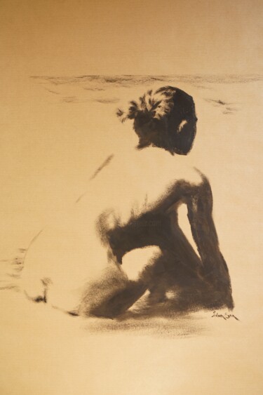 Malarstwo zatytułowany „Peinture femme nue…” autorstwa Idhem San, Oryginalna praca, Olej