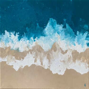 Картина под названием "Take me to the ocean" - Ieva Graudina (IGraudinaArt), Подлинное произведение искусства, Масло