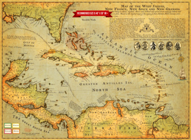 Digital Arts titled "Vintage West Indies…" by Florin, Original Artwork, 2D Digital Work