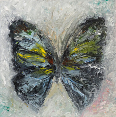 Pintura intitulada "Butterfly Impasto O…" por Indrani Ghosh, Obras de arte originais, Óleo
