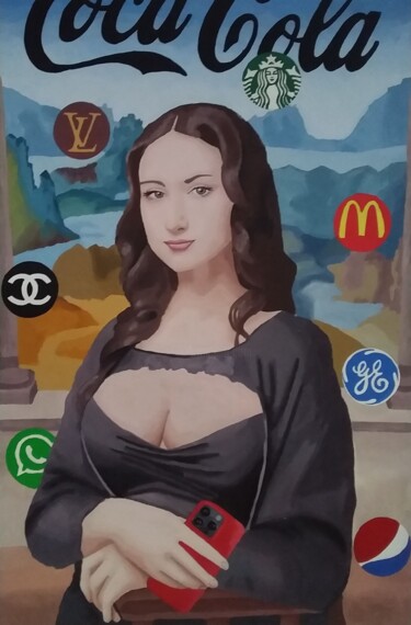 Pittura intitolato "Mona Lisa" da Ignacio Galli, Opera d'arte originale, Acrilico