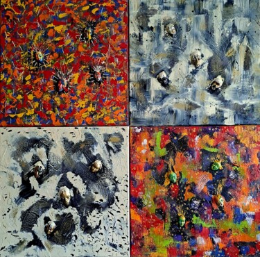 Painting titled "Four periodes of Ve…" by Igor Kotnik, Original Artwork, Acrylic