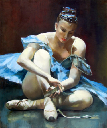 Malarstwo zatytułowany „Танцовщица” autorstwa Igor Pautov, Oryginalna praca, Olej