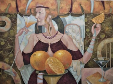 Картина под названием "Любовь к трём апель…" - Игорь Посохин, Подлинное произведение искусства, Масло