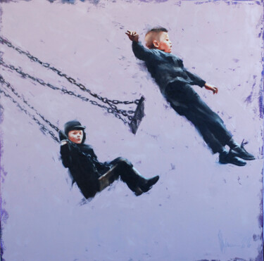 Pittura intitolato "The swing of my chi…" da Igor Shulman, Opera d'arte originale, Olio