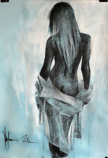 Dessin intitulée "Nude #267" par Igor Shulman, Œuvre d'art originale, Fusain