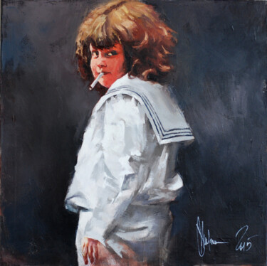 Painting titled "Portrait of Michal" by Igor Shulman, Original Artwork, Oil