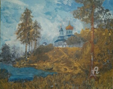 Peinture intitulée "Под Звенигородом" par Igor Zemlianskii, Œuvre d'art originale, Acrylique